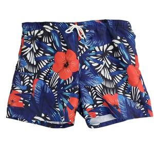 Paisley & Gray Tropical Hibiscus Swim‎ Trunks Mens XL Blue Floral Beach Summer